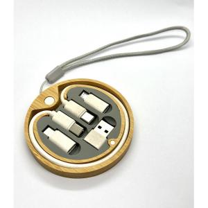 Çok Fonksiyonlu Taşınabilir Yuvarlak Bambu Kablo Seti