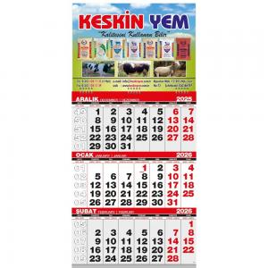 Ekonomik Küçük Boy Gemici Takvim ( 31 x 63 cm )