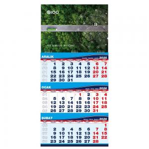 Orta Boy Gemici Takvim ( 31 x 65,5 cm )