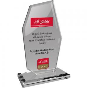 Kristal Plaket ( 12 x 21 cm )