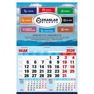 Ekonomik Küçük Boy Gemici Takvim ( 32 x 48 cm )