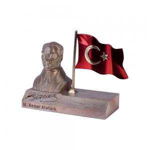 Atatürk Büstü ve Türk Bayrağı Plaket