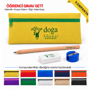 Promosyon Sınav Seti | Logolu Öğrenci Kırtasiye Seti
